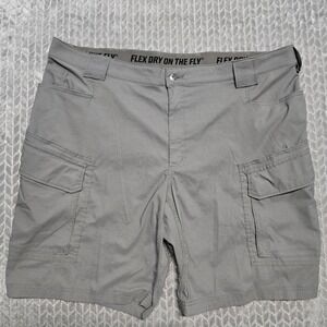 Duluth Trading Co Mens 46 Gray Dry on the Fly Relaxed Fit Cargo Shorts 11 Inseam